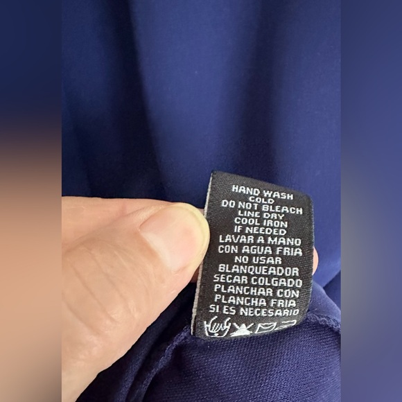 MSK Women's Dress Midnight Blue Size 12 Sheath with Rhinestone Collar - Picture 6 of 10